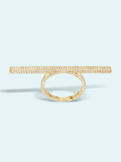 BAGUE I OR AVEC DIAMANTS