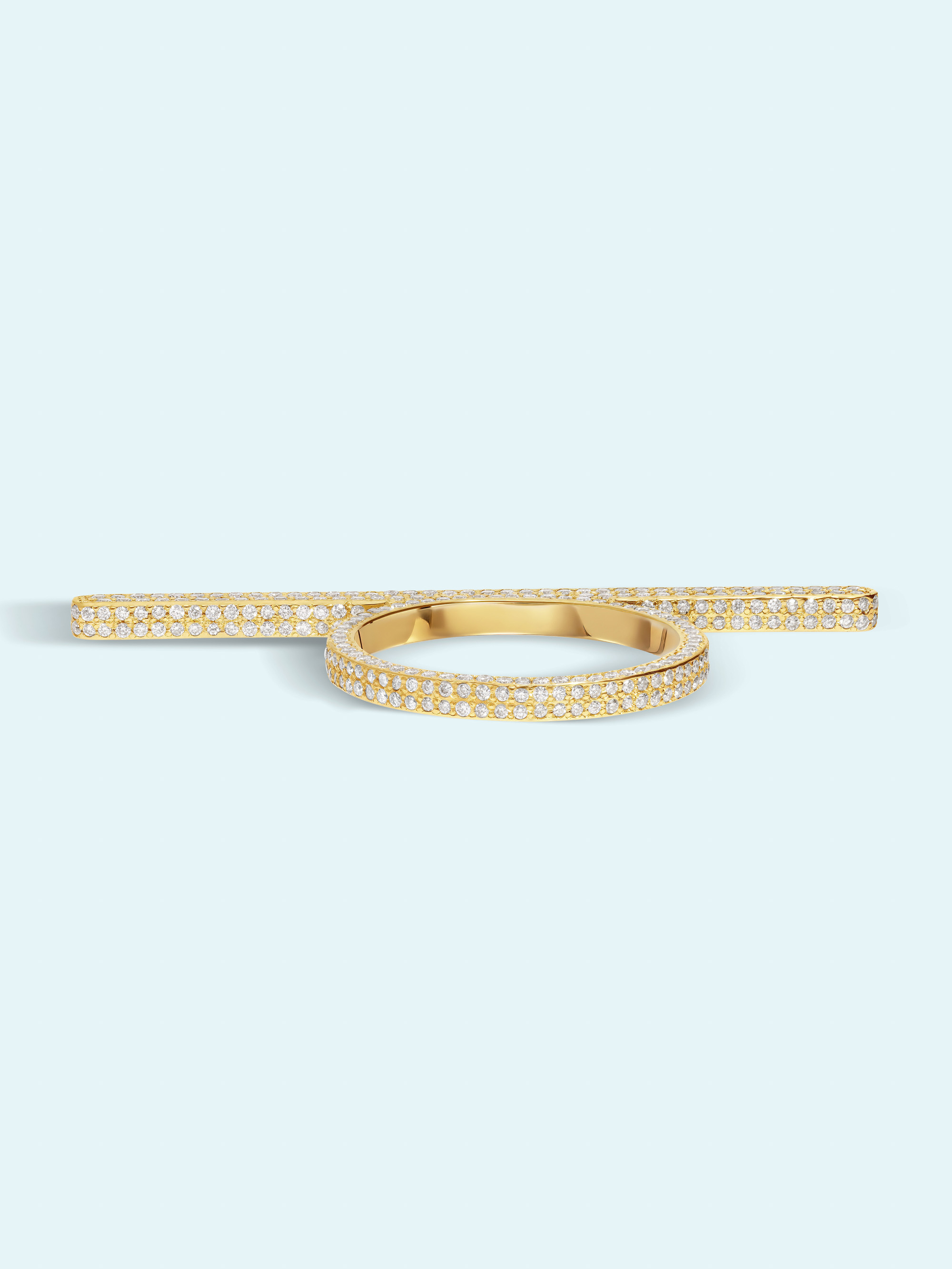 BAGUE I GOLD WITH DIAMONDS